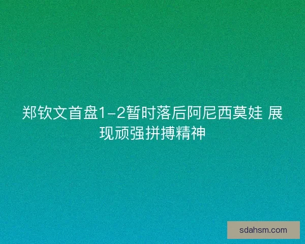 郑钦文首盘1-2暂时落后阿尼西莫娃 展现顽强拼搏精神